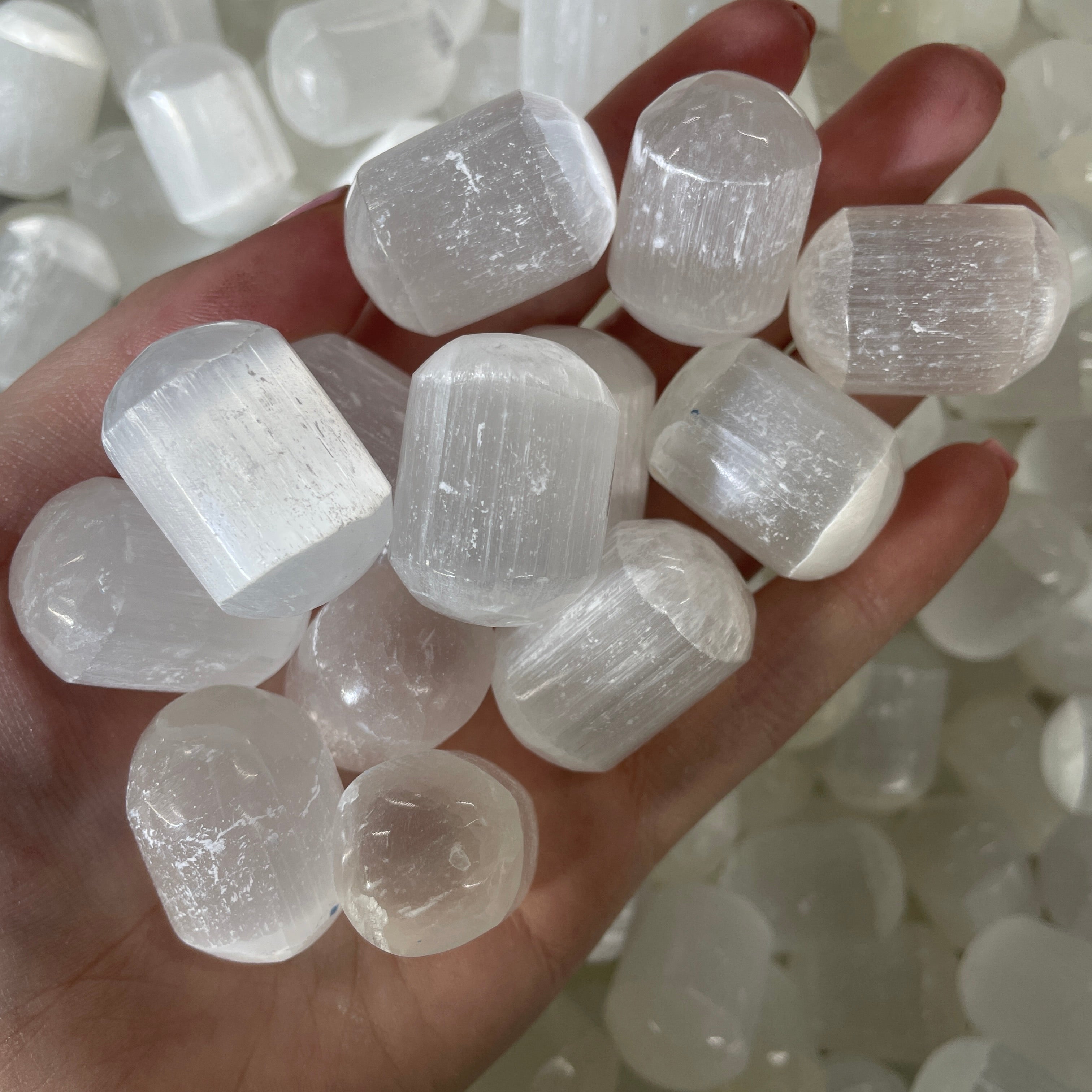 Selenite - Tumbled - 1 KG Selenite - Tumbled - 1 KG